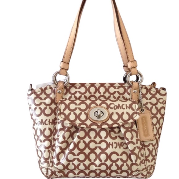 Coach Leah Optic Art Coated Canvas Small Crossbody and Clutch - Picture 2 of 13